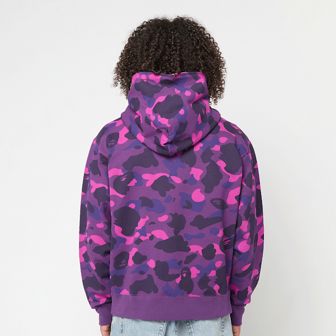 A Bathing Ape One Point Color Camo Cropped Full Zip Hoodie purple 92448 4