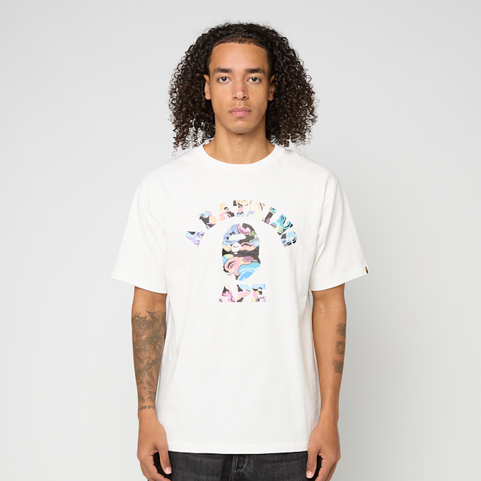 A Bathing Ape Art Camo College Tee M blanc 92449 2