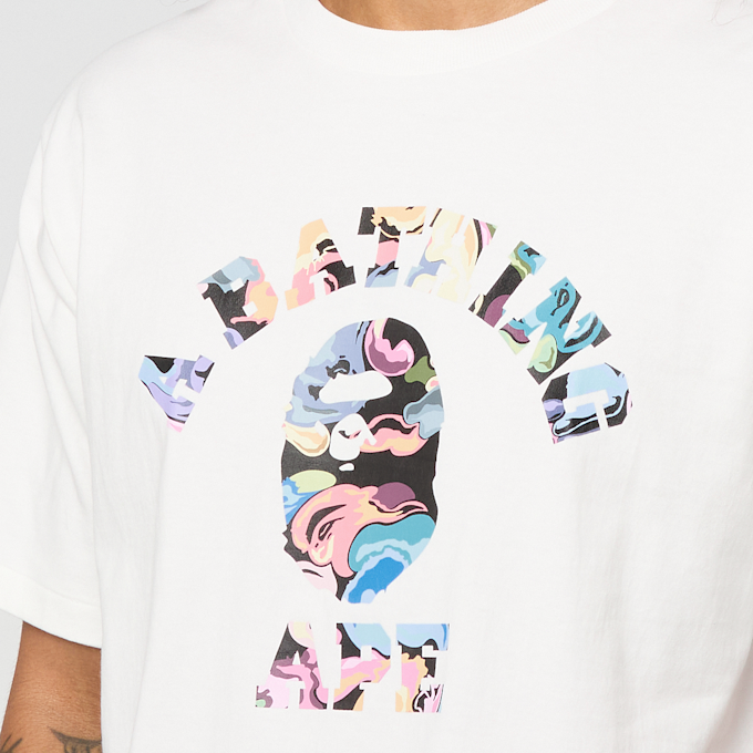 A Bathing Ape Art Camo College Tee M blanc 92449 5