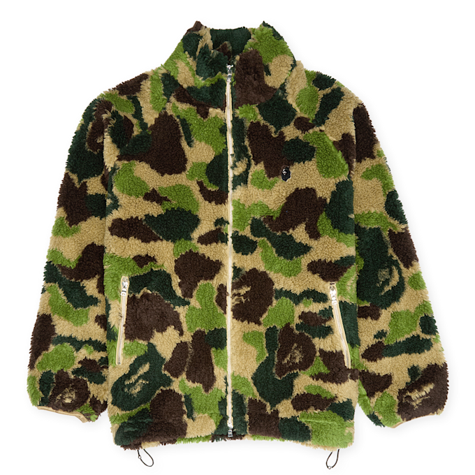 A Bathing Ape ABC Camo Metal One Point Boa Jacket M groen 92457 1