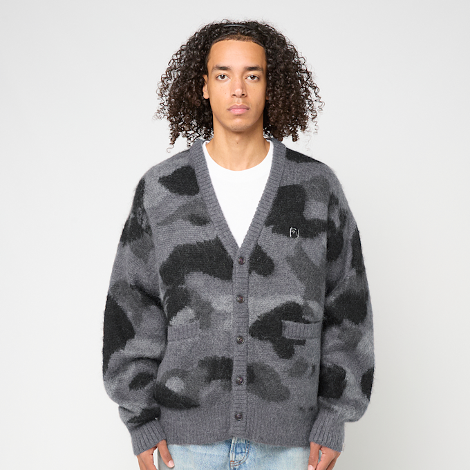 A Bathing Ape Color Camo Mohair Knit Cardigan M black 92471 2