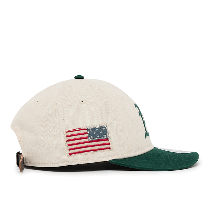 New Era Americana Herringbone 9Fifty Retro Crown Athletics groen 92917 2