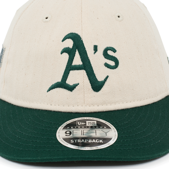 New Era Americana Herringbone 9Fifty Retro Crown Athletics groen 92917 5
