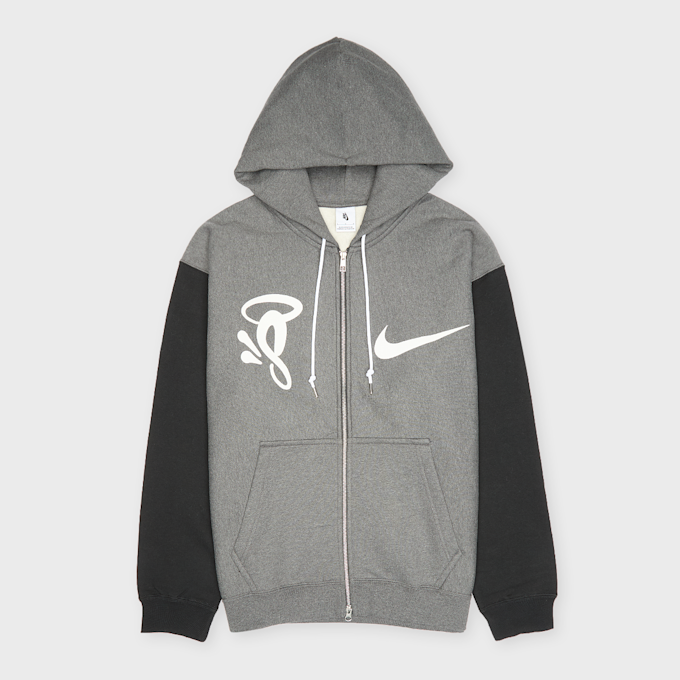 Nike x Central Cee Solo Swoosh Fleece Hoodie "Syna World" grijs 94091 1