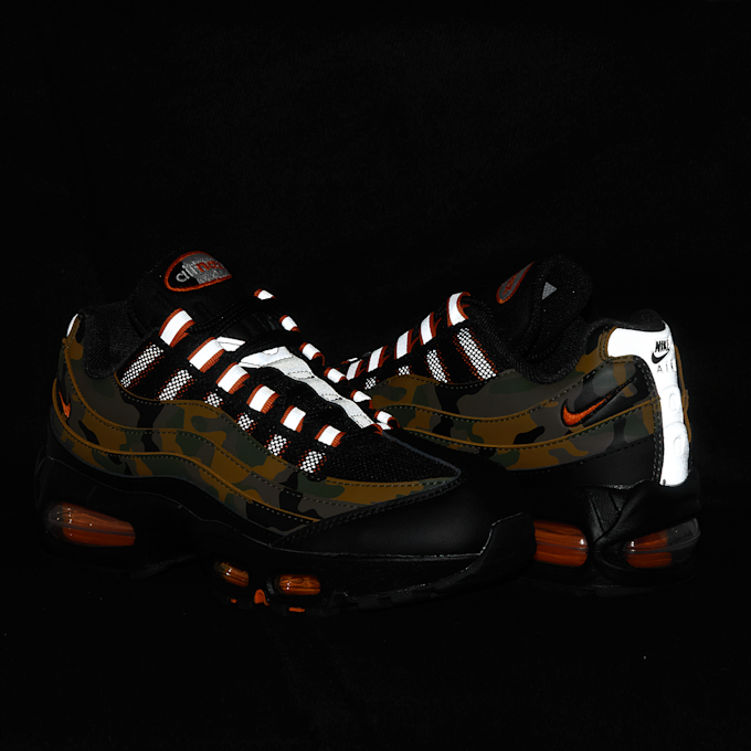 Nike Wmns Air Max 95 OG "Orange Camo" black 94128 8