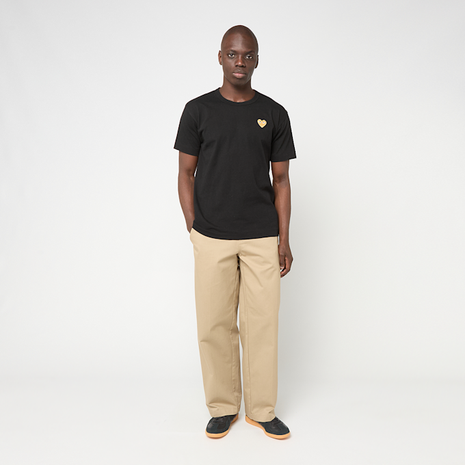 Comme des Garcons Play T-Shirt Gold Emblem Gold Heart schwarz 95346 2