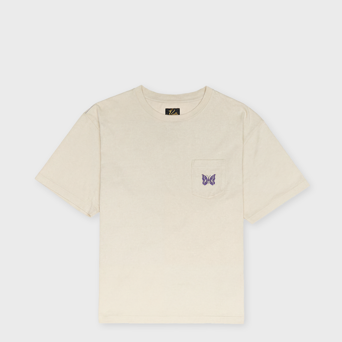 Needles Butterfly embroidered T-shirt beige 95827 1