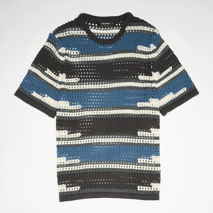 Daily Paper Kente Stripe Knit T-Shirt grijs 95953 1