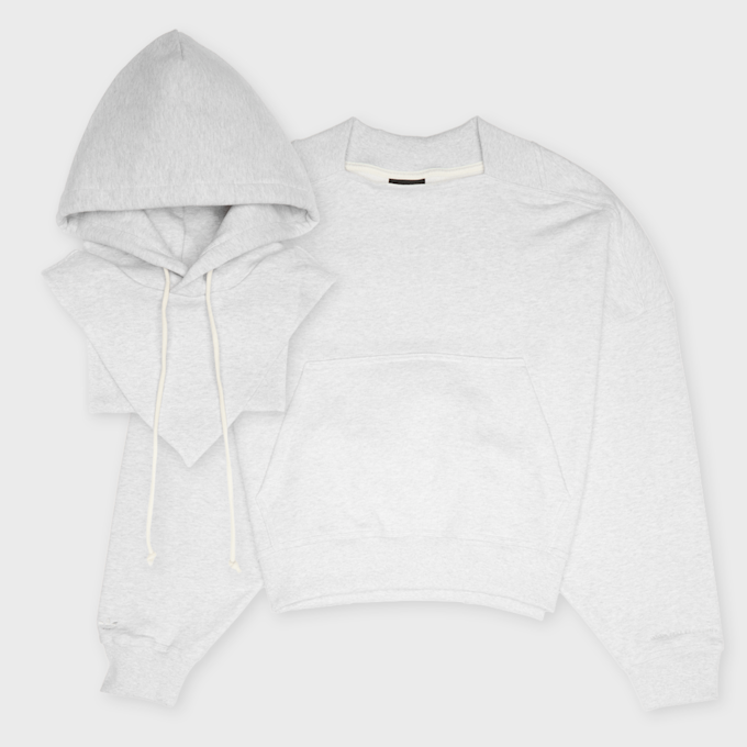 adidas Originals x Bad Bunny Heavy Weight Crew & Balaclava grijs 96738 1