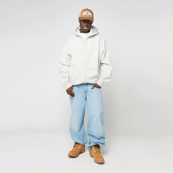 Carhartt WIP Hooded WIP Label Sweat Jacket grijs 96770 2