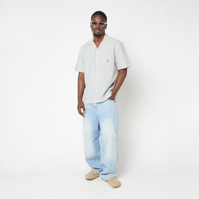 Carhartt WIP Short Sleeve Leavel Shirt blauw 96779 2