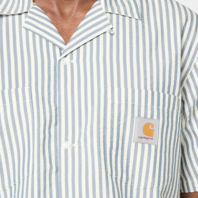 Carhartt WIP Short Sleeve Leavel Shirt blauw 96779 3