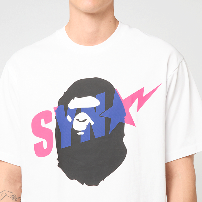 A Bathing Ape x Spotify x Central Cee Ape Head Tee Weiss 97602 3