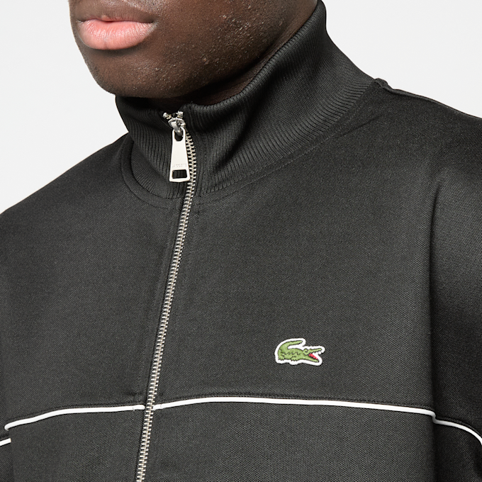 Lacoste Track-Jacke Paris aus Jacquard mit Reißverschluss schwarz 97653 4
