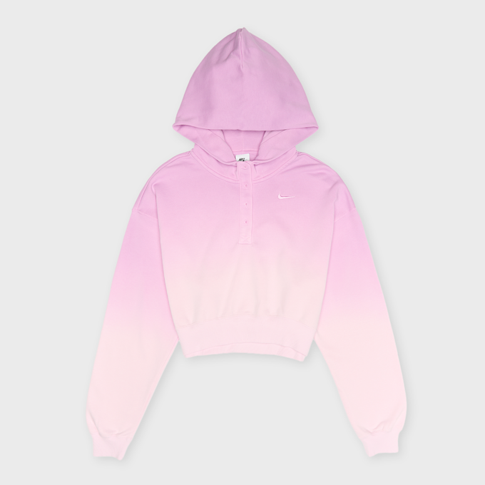 Nike Phoenix Fleece Oversized Henley Dipped Hoodie rosa 98009 1