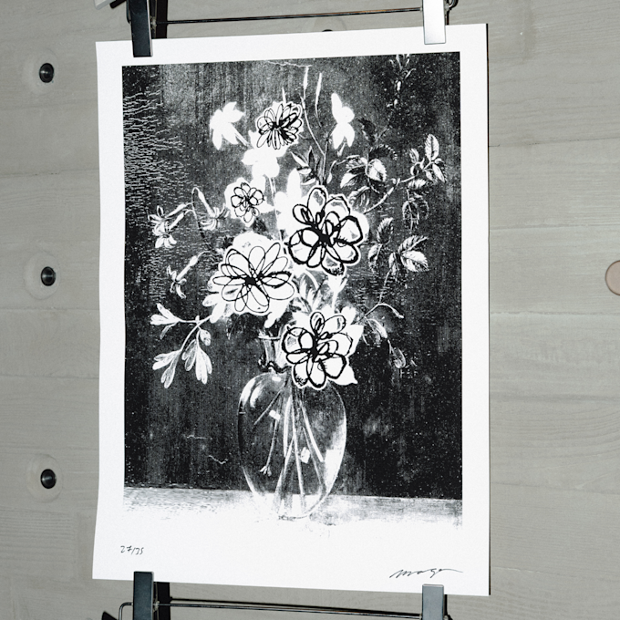 solebox x Mago Blooming Again Print (35,4cm x 50,8cm) white 100378 1