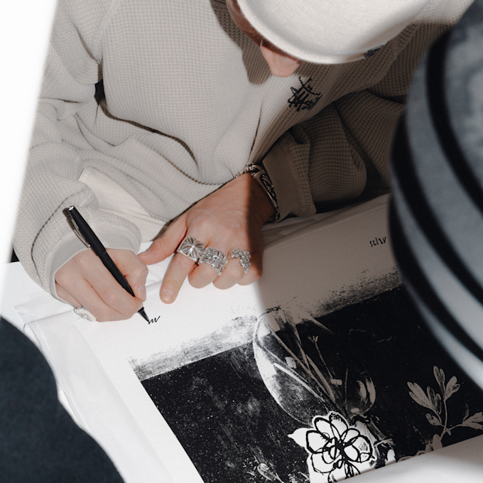 solebox x Mago Blooming Again Print (35,4cm x 50,8cm) weiß 100378 2