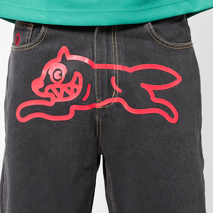 ICECREAM Running Dog Denim Shorts zwart 101644 4