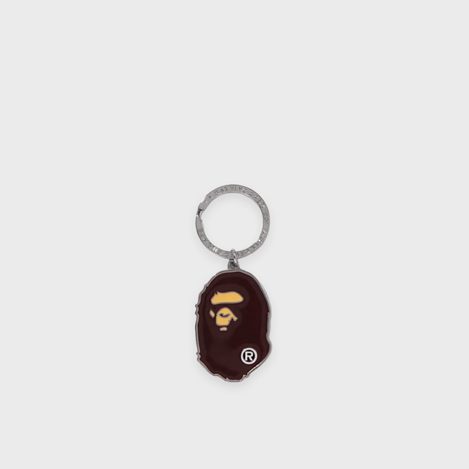 A Bathing Ape Ape Head Metal Keychain braun 102808 1