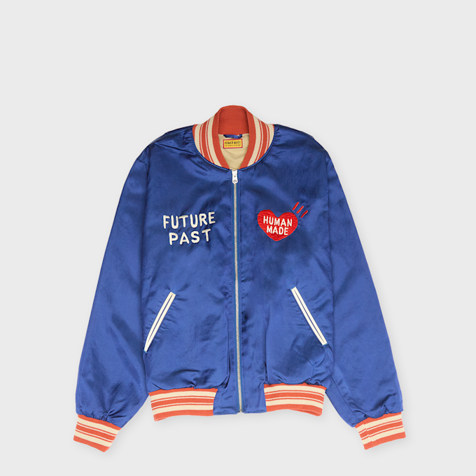 HUMAN MADE Satin Jacket blau 103137 1