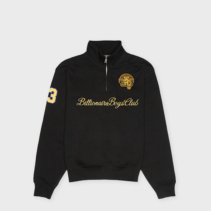 Billionaire Boys Club Script Panelled Quarter Zip Sweatshirt black 104151 1