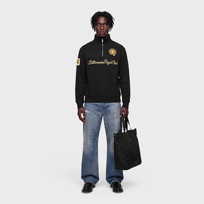 Billionaire Boys Club Script Panelled Quarter Zip Sweatshirt black 104151 2