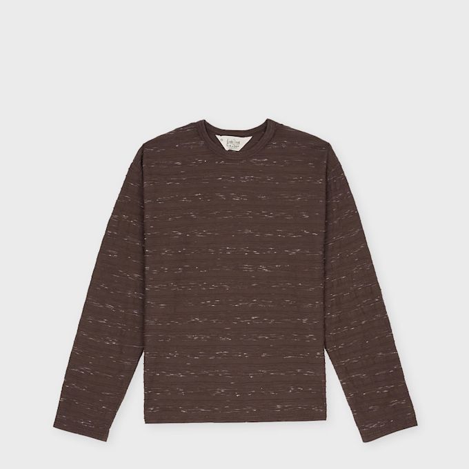 Brain Dead Casey Stripe Long Sleeve T Shirt brown 104441 1