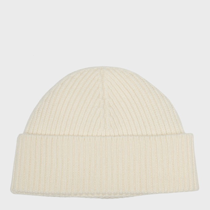 AMI PARIS Beanie With Contrasted Ami De Coeur beige 106027 2