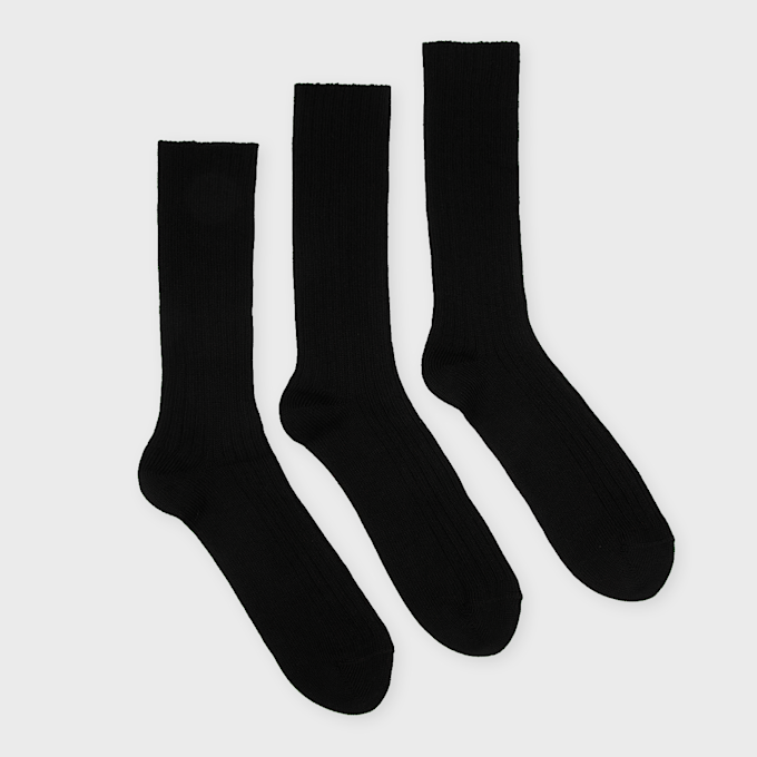 AMI PARIS Pack Three Ami De Coeur Embroidery Socks schwarz 106031 2
