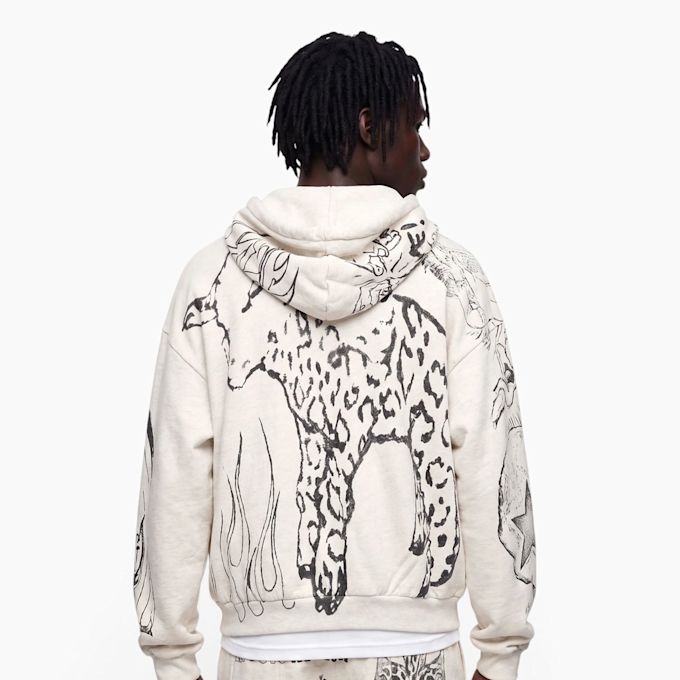 HELLSTAR Grafitti Zip Up beige 106151 3