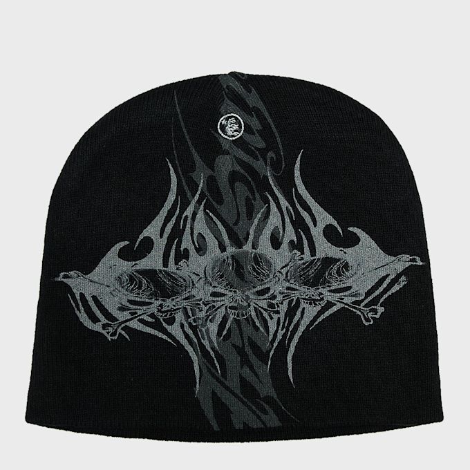 Hellstar Tribal Skullz 2 Beanie Schwarz 106155 2