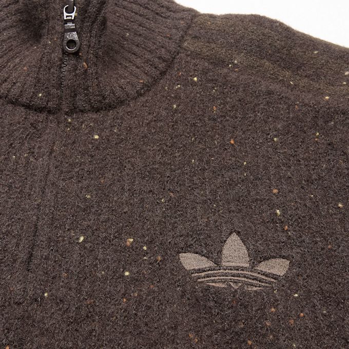 adidas Originals Winter Club Rib Knitted Half Zip brown 106185 3