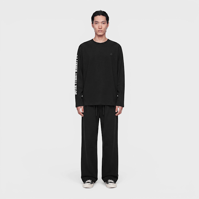 DSM Kei Ninomiya Unisex Pleated Pants Back Pile Knit black Undefined Color 106794 2