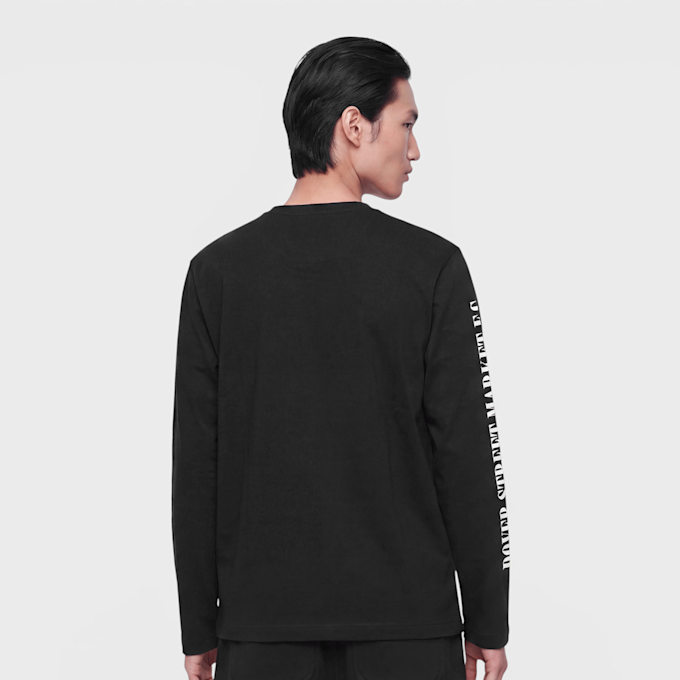 DSM Kei Ninomiya Unisex Print On Sleeve Longsleeve Tee Knit black Undefined Color 106791 3