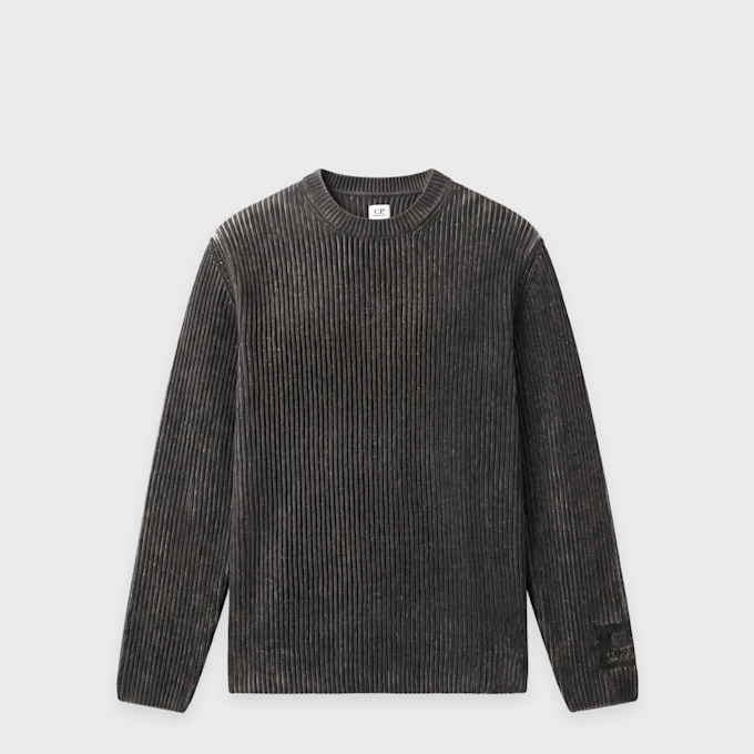 C. P. Company Knitwear Crew Neck In Cotton Chenille raven Undefined Color 106828 1