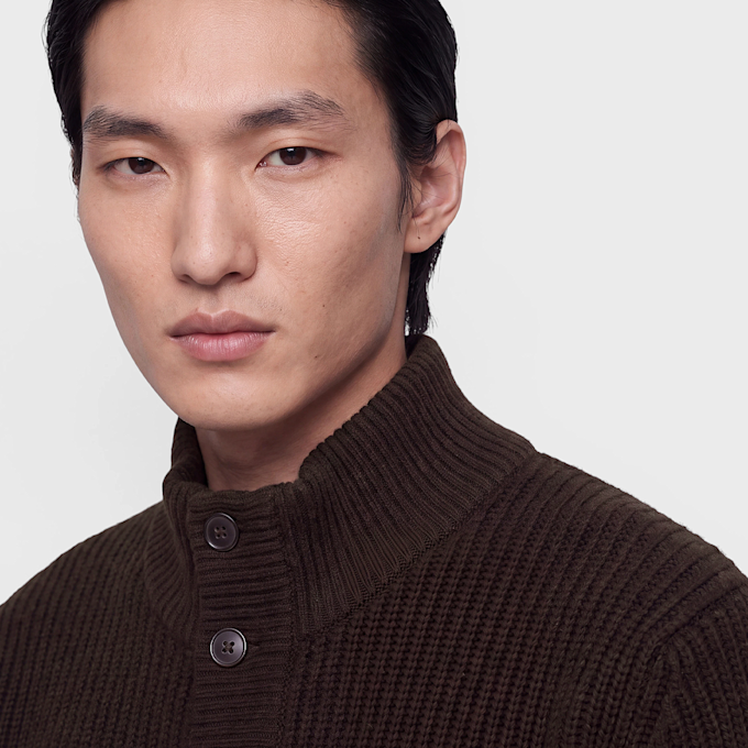 Barbour Barbour Mordale Knitted Button Through dark brown Undefined Color 107325 3