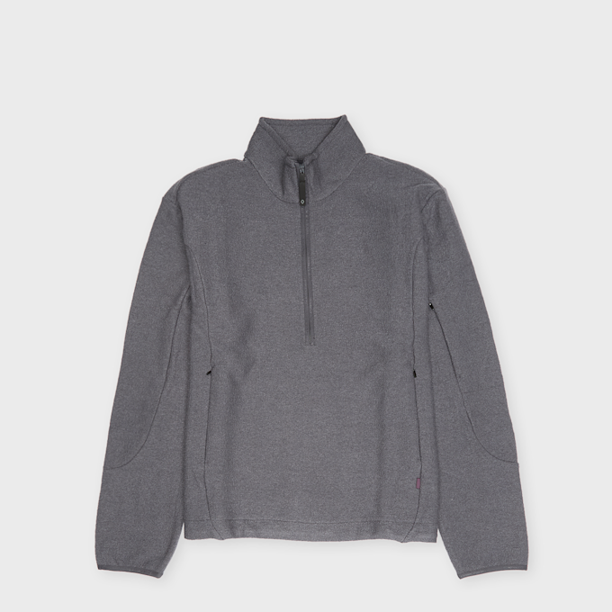 Pas Normal Studios Off-Race Boiled Wool Half-Zip grey 139185 1