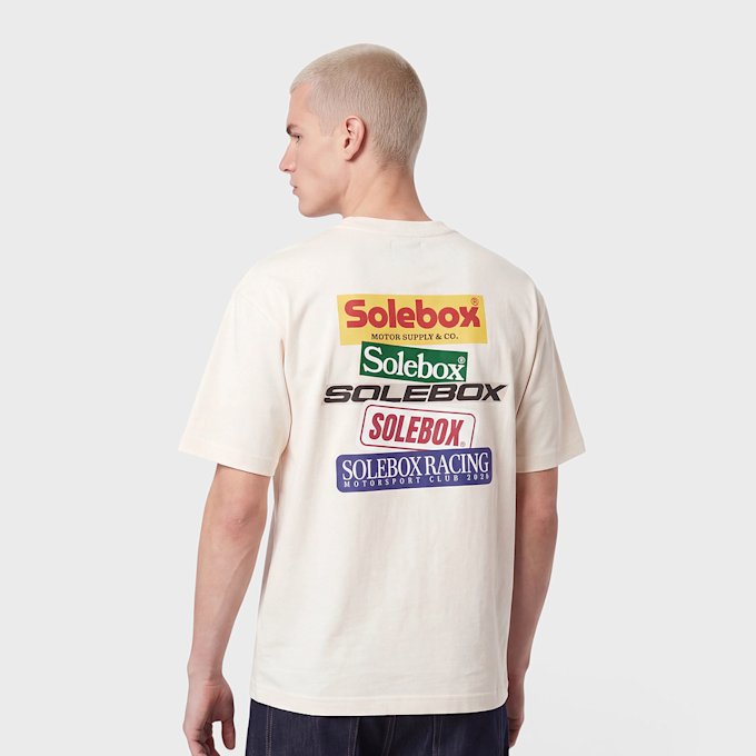 solebox Racing Tee Sticker Beige 140572 3