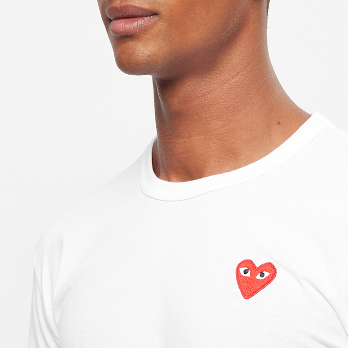 Comme des Garcons Play&nbsp; Red Heart Longsleeve blanc 53558 5
