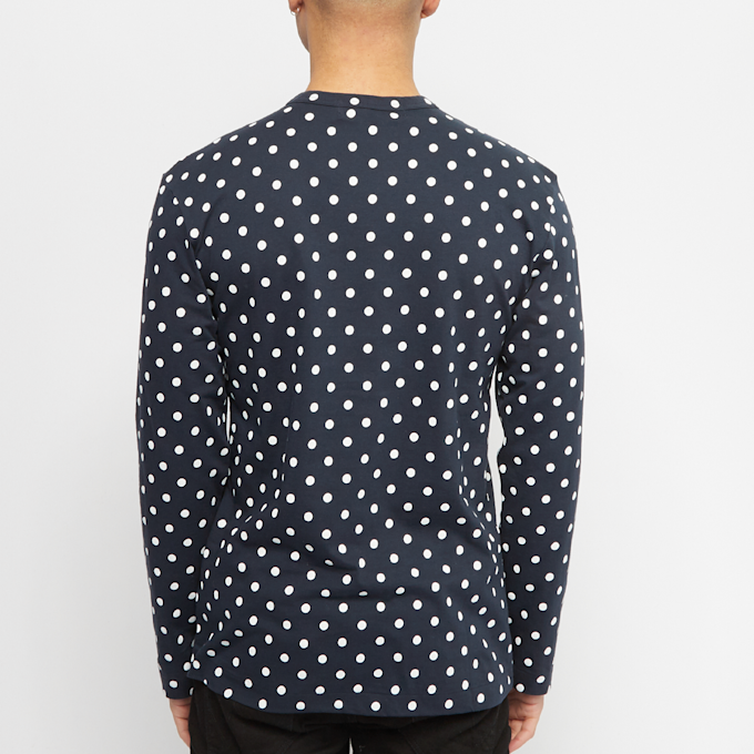 Comme des Garcons Play Play Polka Dot Red Heart T-Shirt blau 57205 4