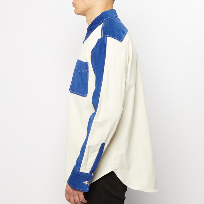 Wales Bonner&nbsp; MONTEGO COLOUR BLOCK SHIRT beige 60098 3