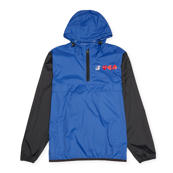 Comme des Garcons Play&nbsp; K-Way Half Zip Jacket bleu 80937 1