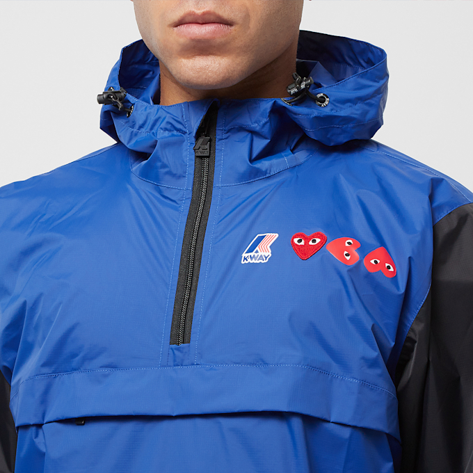 Comme des Garcons Play&nbsp; K-Way Half Zip Jacket bleu 80937 5