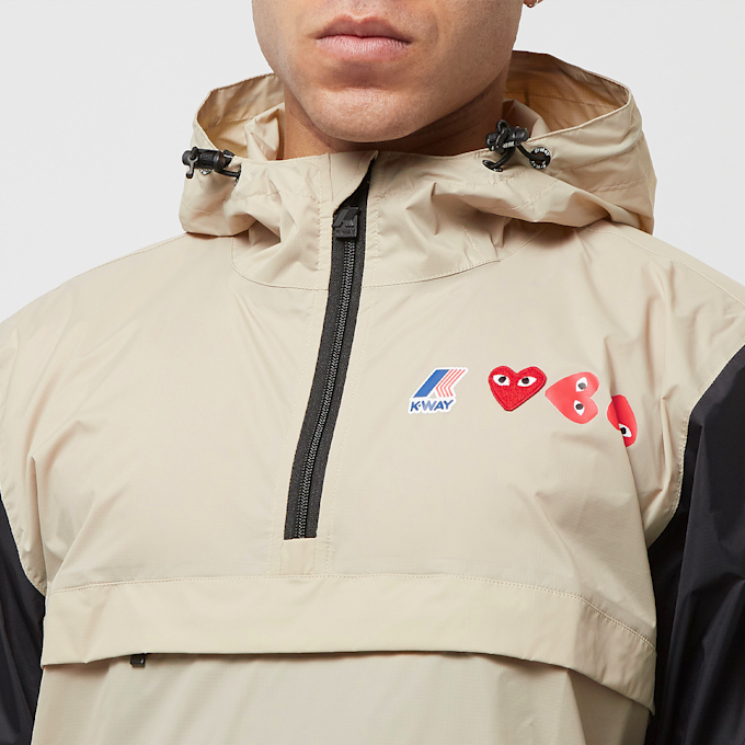 Comme des Garcons Play&nbsp; K-Way Half Zip Jacket beige 80935 5