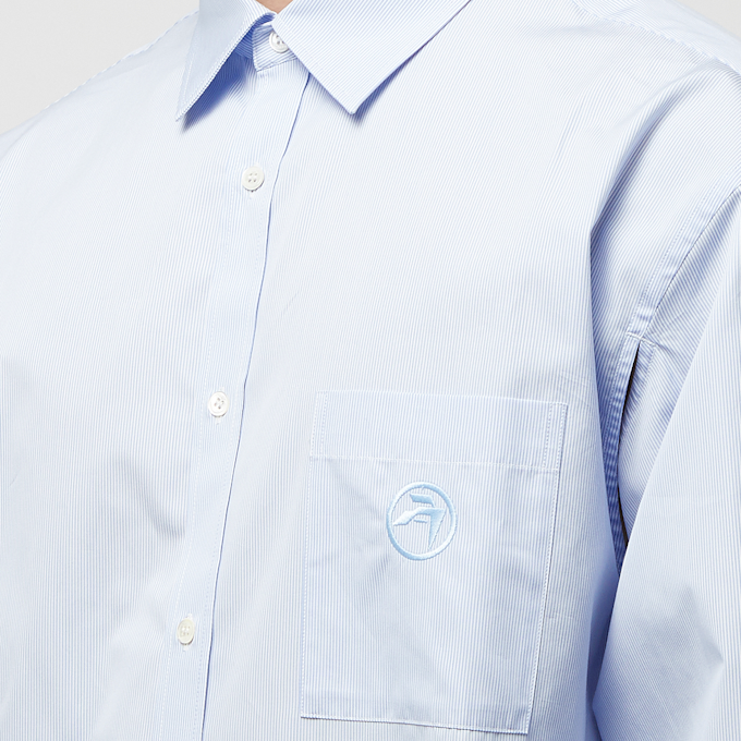 Ambush&nbsp; Striped Armhole Open Shirt bleu 84034 5