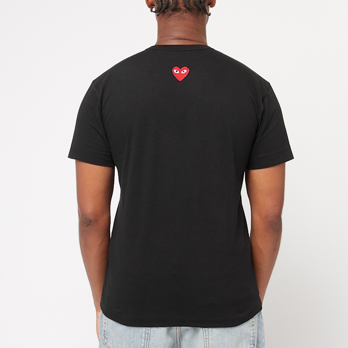 Comme des Garcons Play Small Red Heart Neck T-Shirt Black noir 85442 4