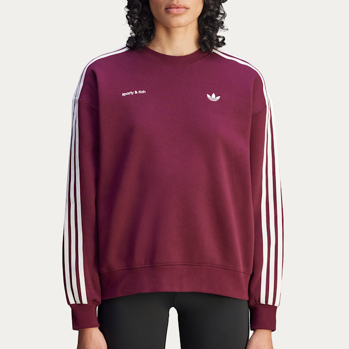 adidas Originals x Sporty & Rich Wmns Collegiate Pack Sweatshirt rouge 88924 2