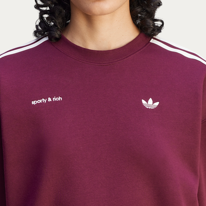 adidas Originals x Sporty & Rich Wmns Collegiate Pack Sweatshirt rouge 88924 5