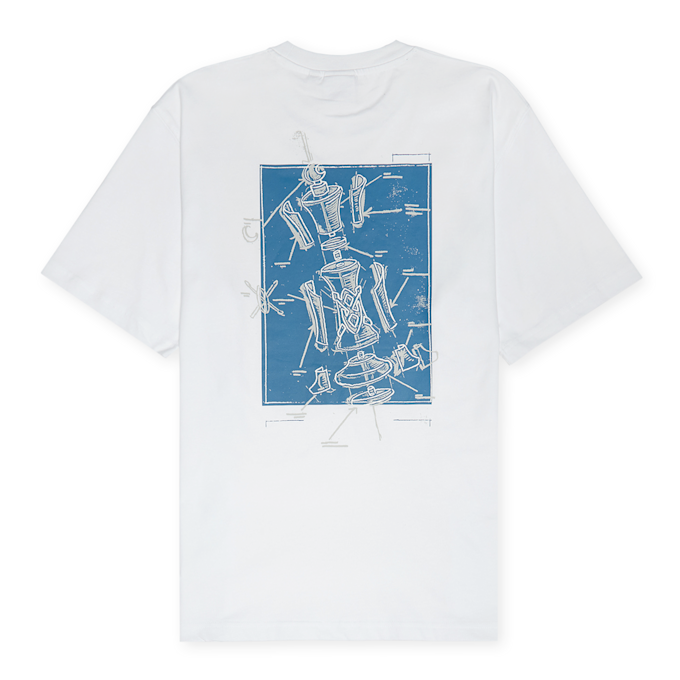 Daily Paper&nbsp; Blueprint T-Shirt blanc 90053 1