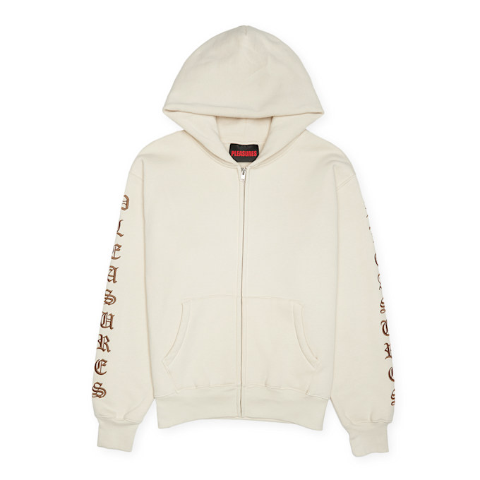 Pleasures&nbsp; OE Zip Up Hoodie beige 89178 1